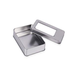 China Antirust Lightweight Printed Tin Boxes With Hinged Lid Multipurpose on sale