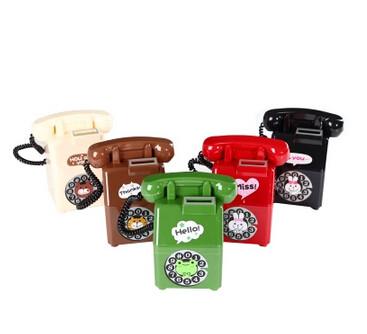Cheap New promotion gift creative product retro telephone shape saving bank for sale