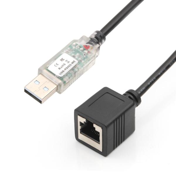 Cheap Industrial Custom Cable Adapters USB-A RJ422 To RS232 Network Port Network Engineering Debug Cable for sale
