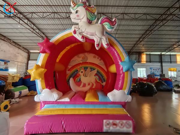 Cheap Commercial Inflatable Unicorne Jump Bouncy Castle Inflatable Bouncer For Kids for sale