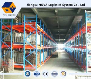 Portable Push Back Pallet Racking Q235 Steel For Space Utilization Removable