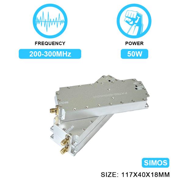 Cheap 50W 200-300MHz PA Power Amplifier Signal Blocking Device Anti Drone Fpv Uav Drones Module with Simos for sale