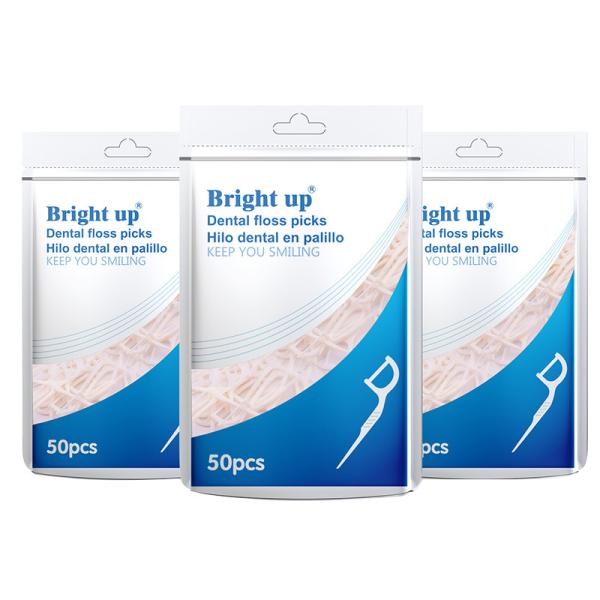 Cheap Clean Teeth Dental Floss Toothpick Disposable Biodegradable Floss Picks OEM for sale