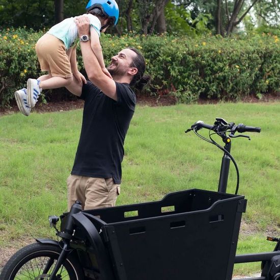 Innovative Cargo E Bike with Storage Optimized Foldable Frame Design