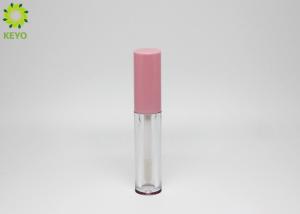 Best Custom Empty Lipgloss Containers Transparent Round Shape With Brush wholesale