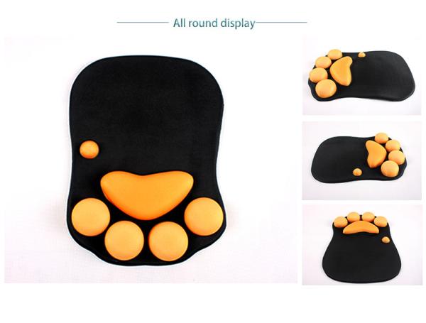Cheap Montian Cat Claw Mouse Pad For Wrist Pain , Custom Mouse Pads With Wrist Support for sale