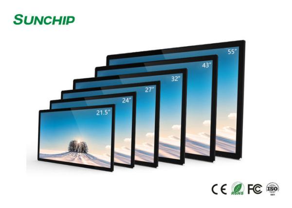 Cheap LCD Wall Mounted Advertising Display , 32'' 43" Touch Screen Digital Signage for sale