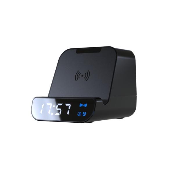 Cheap Desktop Quick Qi Wireless Cell Phone Charger With Led O'Clock Display for sale
