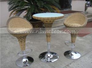 Store And High Back Rattan Dining Table with Aluminum Frame for Your Requirements