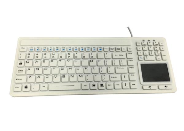 Cheap Desktop Mount IP68 Antimicrobial Waterproof Keyboard 107 Keys for sale
