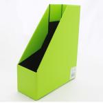 Best Desktop Collapsible Flat ASTM Corrugated File cardboard magazine holders Organizer Lime wholesale