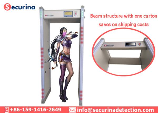 Cheap 300 Sensitivity Optional Metal Detector Security Gate With Tamper Proof Function for sale