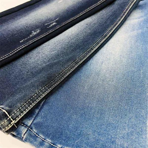 Cheap 10oz Dobby Denim Fabric With Double Layers Imitation Knitted for sale