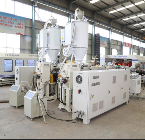 Cheap High output double single layer corrugated pipe extruder for OD40mm - OD200mm for sale