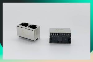 China PHC 1x2 Network Connector Rj45 PH52E88-21210XX Through Hole Solder Termination on sale
