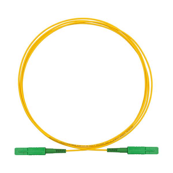 Cheap Shutter SC APC To SC APC Patch Cord Simplex Single Mode OS2 Yellow Fiber Optic Cable for sale