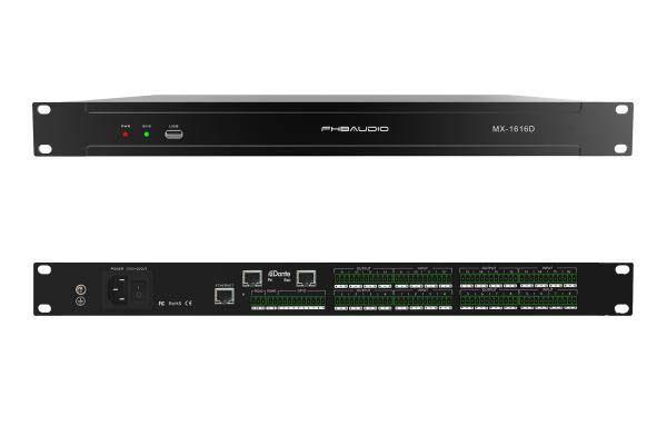 Cheap 16CH Dante DSP Processor RS232 RS485 Central Control Network AEC Audio Processor for sale