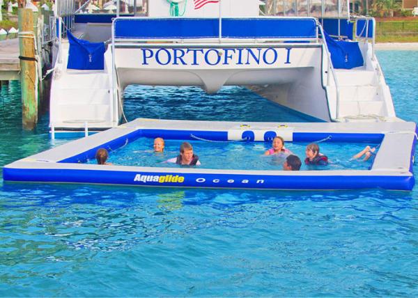 Cheap Double Layer Ocean Jellyfish Pool Floating Inflatable Sea Swimming Pool With Net for sale