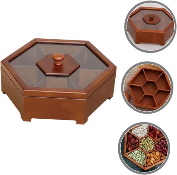 Cheap Customized Box Divided Multi-Function Wedding Dried Fruit Nuts Crackers Food Cookies Snack Hexagon for sale