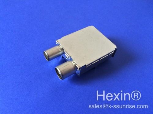 Cheap two iec connector with metal shield case for pcb mount for sale