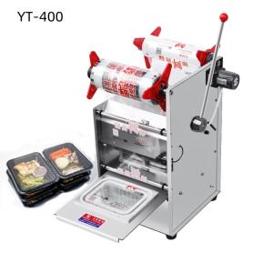 China SUS304 Plastic Food Tray Sealing Machine Tabletop Manual on sale