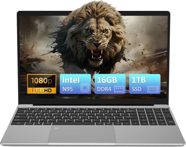 Cheap Intel N95 15.6" Gaming Laptop Computer 3.4GHz Backlit Keyboard Fingerprint Reader for sale