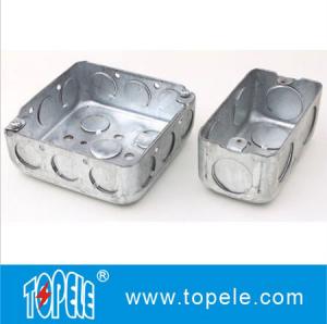 4 1-1/2'' Deep Steel Square / Rectangular Conduit Outlet Junction Box , Electrical Boxes And Covers