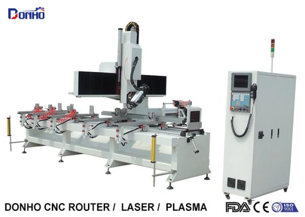 Cheap Single Arm 4 Axis CNC Router Machine For Caring Drilling Holes On Square Cylinder for sale