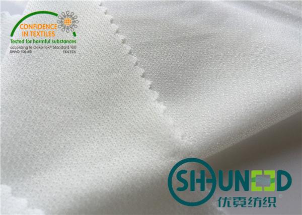 Cheap 100% Polyester Interlining Fabric , 75D * 75D Interlining Material for sale