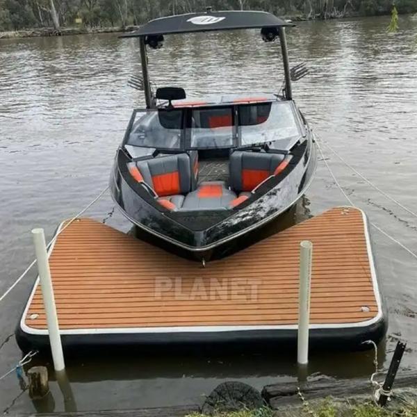Cheap Lake Marine Inflatable Pontoon Inflatable Boat Dock Inflatable Floating Jetski Dock for sale
