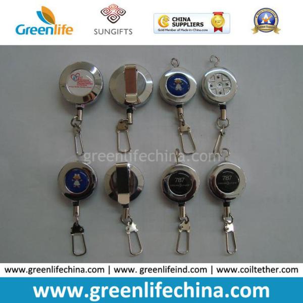 Cheap Custom ID Retractable Metal Badge Reel W/Printing for sale