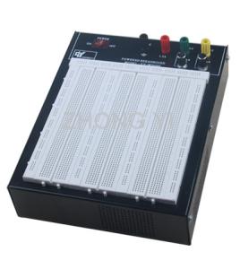 Black Flameresistant Case Powered Breadboard with 2420 Point  White Board