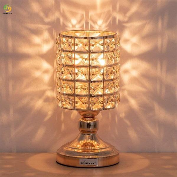 Cheap 60W Metal Bedside LED Crystal Table Lamp E26 Bulb Base for sale