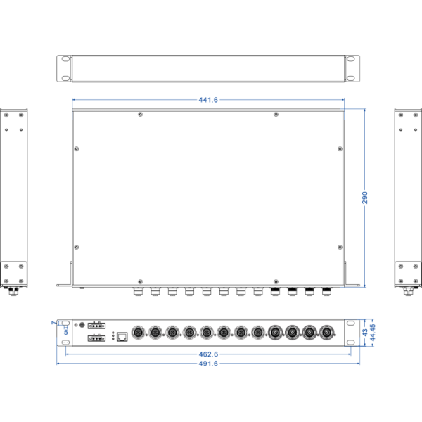 Layer 3 Managed Industry Specific Ethernet Switch With 12 M12 Ports