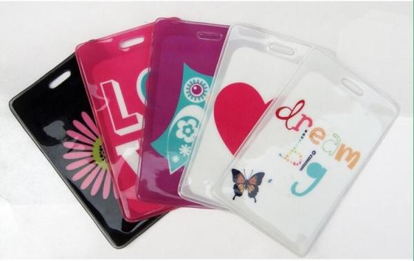 Cheap Good Looking Vertical Durable PVC Badge Holder For Credit Cards for sale