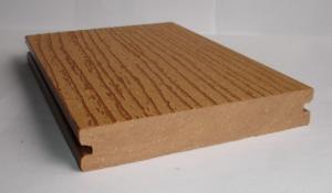 Flat Solid Plate WPC Composite Decking Easy To Install And Maintain