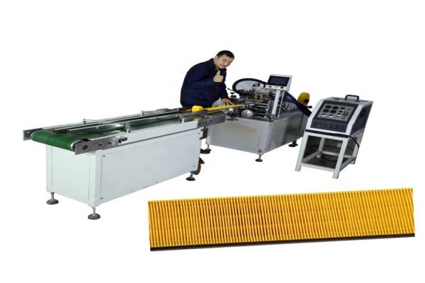 Cheap 5-65m/Min Air Filter Making Machine , 50HZ Rotary Pleating Machine for sale