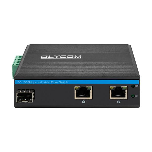 Cheap Gigabit Optical Fiber Converter Din Network Switch DC12-52V Dual Power Input for sale