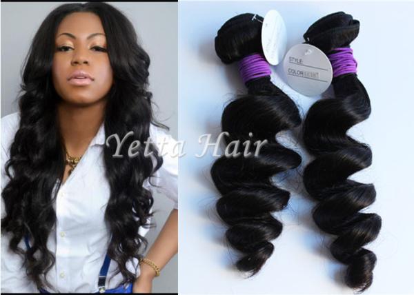 Cheap Natural Wave 100 Human Remy Hair Extensions Smooth Thick Peruvian Hair Weave for sale