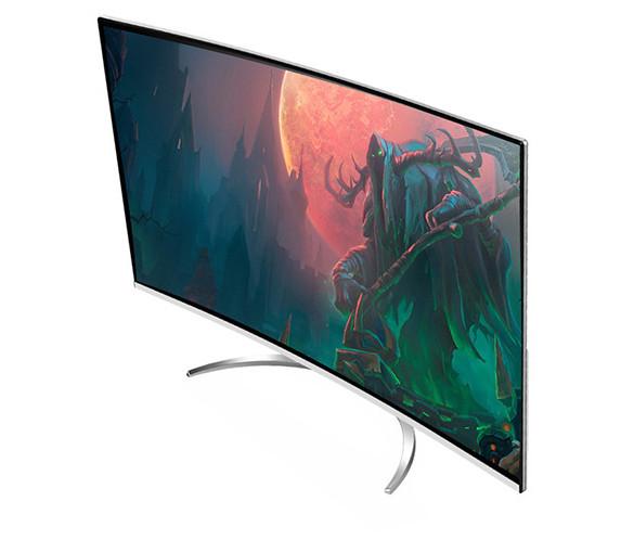 Cheap Curved Gaming Desktop Monitor , Frameless Full HD LED Computer Monitor for sale