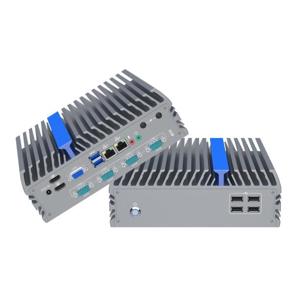 Cheap X86 Fanless Industrial Computers I7 I5 I3 2 Rs232 8 Usb Linux for sale
