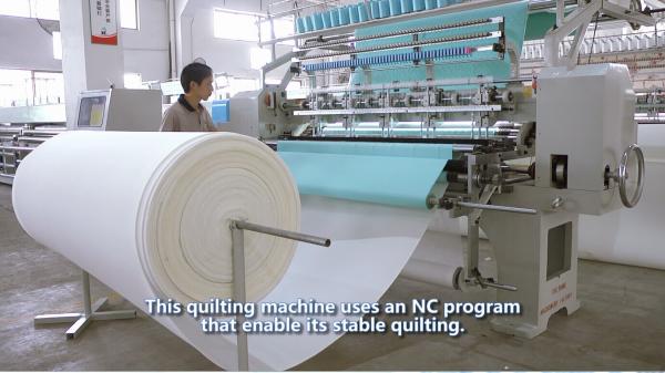 Cheap 64 Inches Garment Quilting Machine , Industrial High Speed Multineedle Quilting Machine for sale