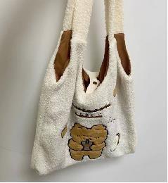 Cheap OEM Soft Plush Bear Tote Bag 66x43cm For Students for sale