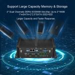 Dual LAN Dual COM Fanless Industrial PC With Dual Channel DDR4 Windows 10 Linux