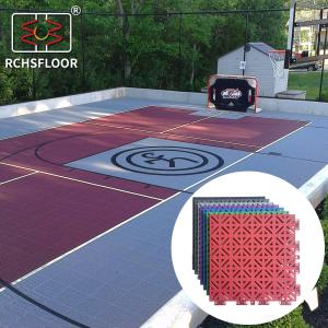 China 1.61cm Thickness Basketball Court Tiles Sports Flooring Tiles on sale