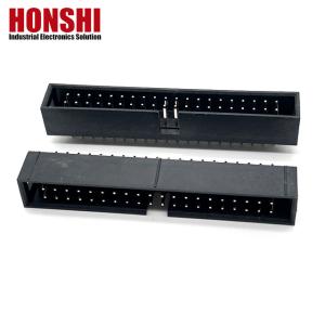 China 2.54mm Box Header Connector H8.8 40P Gold Plated Electrical Dual Row Connector on sale