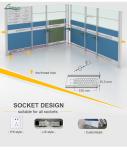 Silver Display Unit Separation Work Areas with Adjustable Height Performance