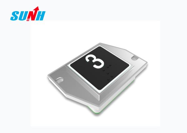 Cheap Chrome Elevator Push Button Square Shape With DC24V / DC12V White Light for sale