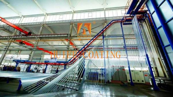 Cheap Modular Structure Rapid Color Change Automatic Powder Coating Line For Aluminum Alloy Surfaces for sale