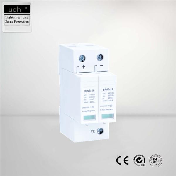 Cheap 2 Pole DC Surge Protection Device 48V Suggest Fuse 63A MOV Technology for sale